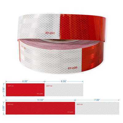 Good price DOT-C2 Waterproof Red And White Reflective Sticker Tape For Outdoor Trucks online