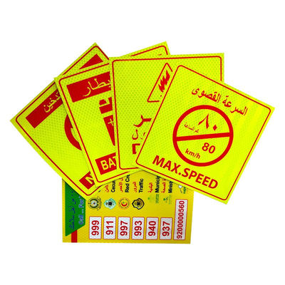 Good price Speed Limit Hazard Danger Warning Sign Vehicle Conspicuity Markings For Saudi Arabia online