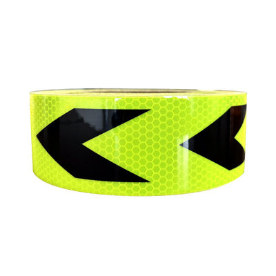 Good price Fluorescent Yellow Green Arrow Honeycomb Reflective Tape For Vehicle Safety Warning online