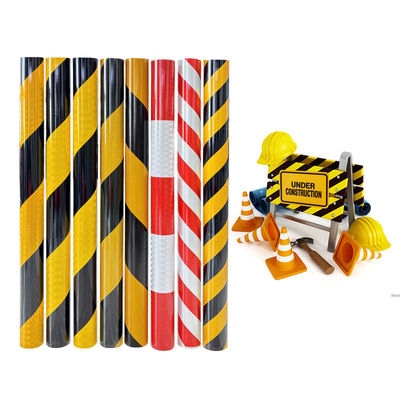 Good price Pre-Striped HIP EGP Prismatic Reflective Barricade Sheeting for Traffic Control Barriers online