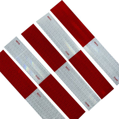 Good price DOT-C2 Reflective Safety Tape Waterproof Red & White Self Adhesive Conspicuity Tape online