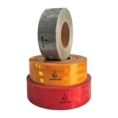 Good price Aluminum Micro Prismatic ECE 104R Reflective Tape with 50 mm Width and Pressure Sensitive Adhesive for Vehicle Conspicuity online