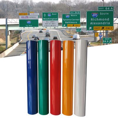 Good price ASTM D4956 Type IV HIP High Intensity Prismatic Reflective Sheeting with 10 Years Life Span online