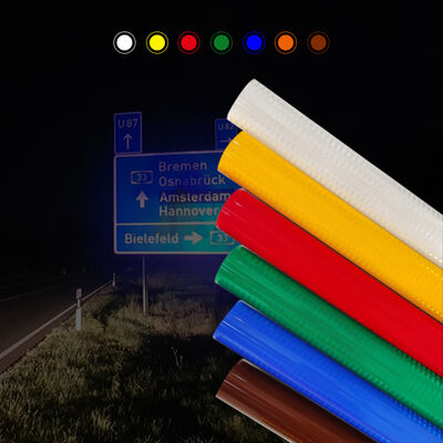 Good price ASTM D4956 Type II EGP Reflective Sheeting with 7-Year Outdoor Lifespan and Pressure-Sensitive Adhesive online